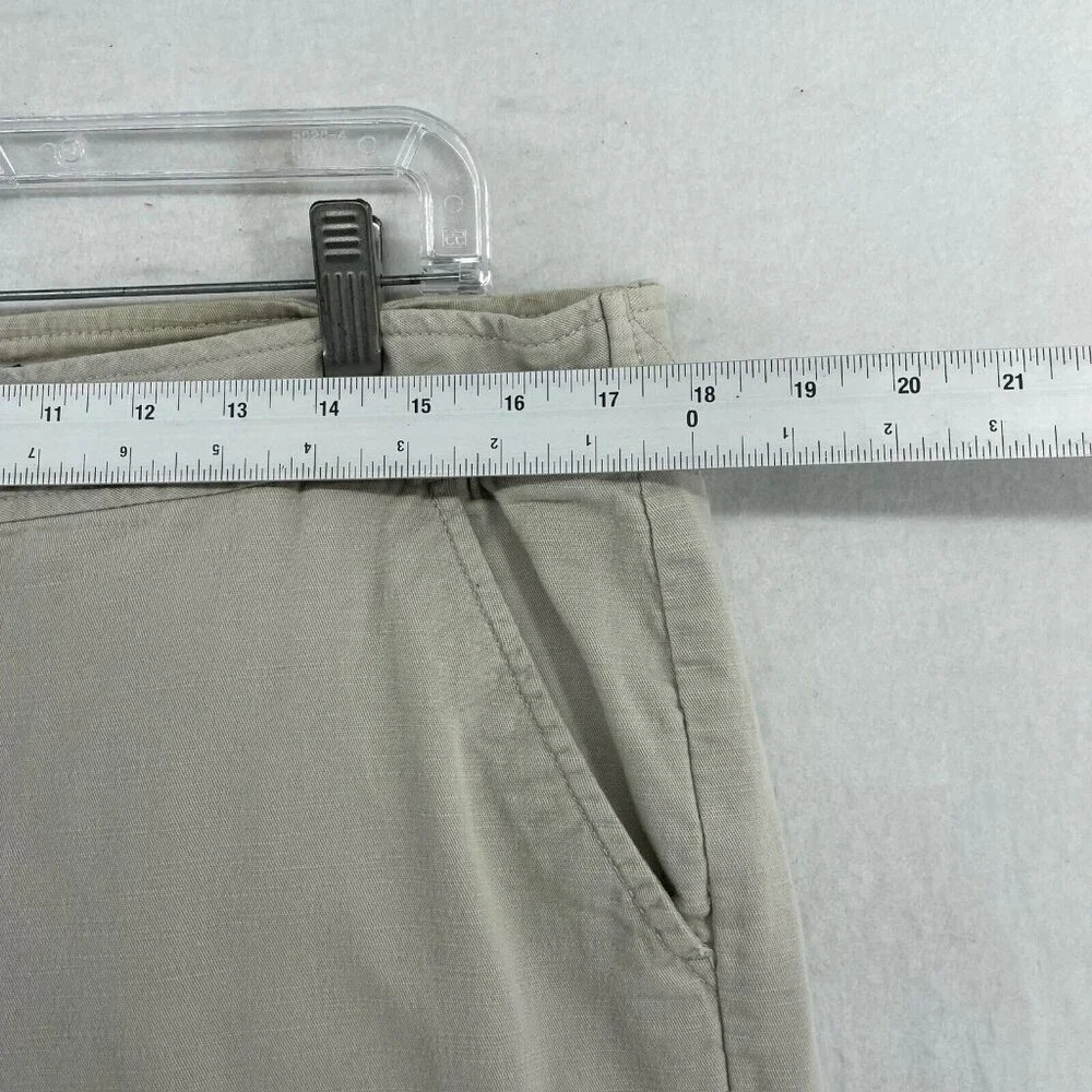 Calvin Klein Jeans Women's Sz 14 Beige Straight Ankle High-Rise Stretch Pockets - Picture 3 of 12